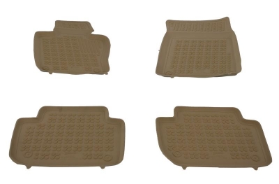 Covorase Presuri Auto Bej din Cauciuc pentru BMW X3 E83 (2004-2010)