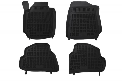 Covorase Presuri Auto Negru din Cauciuc pentru VW Polo V 2009