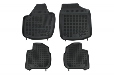 Covorase Presuri Auto Negru din Cauciuc SEAT Toledo 2013-; pentru SKODA Rapid 2012-, Rapid Spaceback
