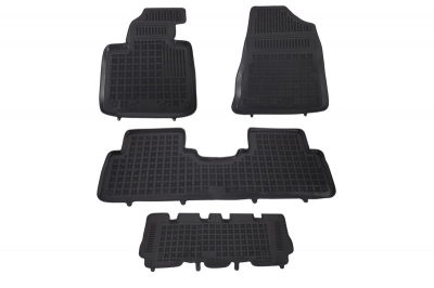 Covorase Presuri Auto Negru din Cauciuc pentru KIA Sorento III 2015-