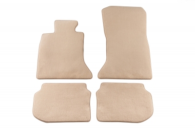 Set 4 covorase auto din mocheta, bej, pentru pentru BMW 5er (F10) 03/2010-09/2013, 5er (F11) Touring 09/2010-09/2013-