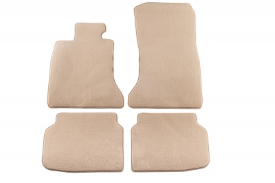 Set 4 covorase auto din mocheta, bej, pentru pentru BMW Seria 7 (F01) 11/2008-09/2015-