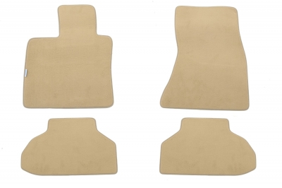 Set 4 covorase auto din mocheta, bej, pentru pentru BMW X6 (F16) 12/2014-