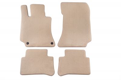 Set 4 covorase auto din mocheta, bej, pentru pentru MERCEDES E-Klasse (W212) Limousine 03/2009-03/2016, T-Modell ab 11/2009, CLS (C218) 01/2011, CLS (