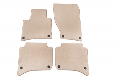 Set 4 covorase auto din mocheta, bej, pentru pentru VW Touareg 04/2010-