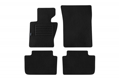 Set 4 covorase auto din mocheta, negru, pentru pentru BMW X3 (E83) 2004-10/2010-
