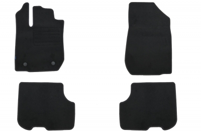 Set 4 covorase auto din mocheta, negru, pentru pentru DACIA Logan MCV 07/2013-