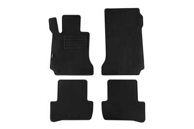 Set 4 covorase auto din mocheta, negru, pentru pentru MERCEDES C-Klasse (W204) 03/2007-02/2014, T-Modell (S204) 11/2007-08/2014-