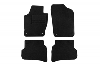 Set 4 covorase auto din mocheta, negru, pentru pentru VW Polo (6R) 06/2009-09/2017, Cross Polo 2010-09/2017-