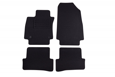 Set 4 covorase auto din mocheta, negru, pentru pentru RENAULT Clio 11/2012 5-Tourer, Clio Grand Tour 04/2013-