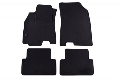 Set 4 covorase auto din mocheta, negru, pentru pentru RENAULT Fluence 10/2010-