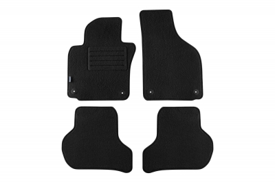 Set 4 covorase auto din mocheta, negru, pentru pentru SKODA Octavia II Limousine 01/2008-01/2013, Kombi 01/2008-04/2013-