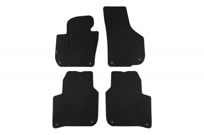 Set 4 covorase auto din mocheta, negru, pentru pentru SKODA Superb ab07/2008-05/2015, Superb Kombi 01/2010-08/2015-