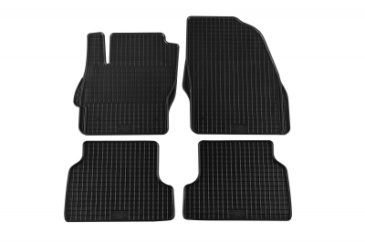 Set 4 Covorase Auto din cauciuc PETEX Negru pentru Ford Focus II Berlina/Combi/Hatchback (11.2004-02.2011)