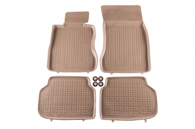Covorase Presuri Auto Crem din Cauciuc pentru BMW seria 7 (F01) 2008-2015