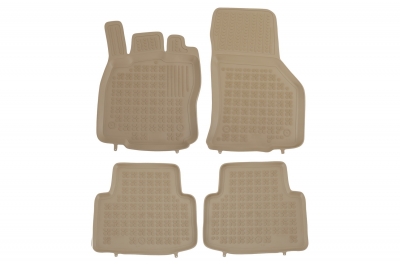 Covorase Presuri Auto Bej din Cauciuc pentru VW Passat B8 (2014-Up)