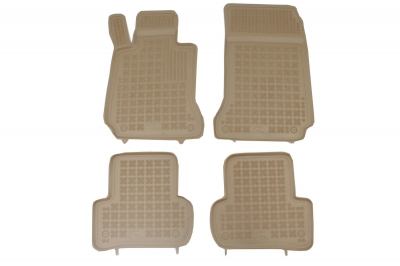 Covorase Presuri Auto din cauciuc Bej pentru MERCEDES C-Class W204 2007-2014