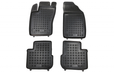 Covorase Presuri Auto Negru din Cauciuc pentru Fiat TIPO Sedan (2015-)